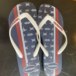 Men's Blue Red White Havaianas Flip Flops / sandal